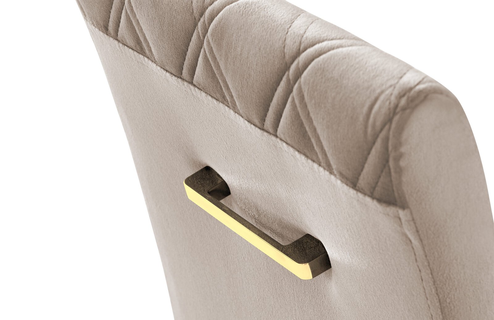 Chaise velours gris design doré AVA (lot de 6) Table & Chaise